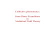 Collective phenomena : from Phase Transitions to Statistical Field … · 2014-05-05 · Collective phenomena : from Phase Transitions to Statistical Field Theory. Phase transitions