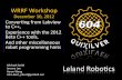 WRRF’Workshop’ - Leland Robotics€¦ · Leland’Robo+cs’ WRRF’Workshop’ December10,2012 Converngfrom Labview’ to’C++,’ Experience’with’the’2012’ BetaC++tools,’