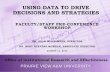 USING DATA TO DRIVE DECISIONS AND STRATEGIES - Prairie … · 2019-12-18 · using data to drive decisions and strategies faculty/staff preconference - workshop dr. dean williamson,