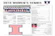 University of Illinois2016 WOMEN’S TENNIS€¦ · 2015-16 ILLINOIS WOMEN’S TENNIS // 1 FIGHTINGILLINI.COM UNIVERSITY Location. . . . . . . . . . . . . . . . . . Urbana-Champaign