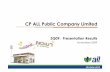 CP ALL Public Company Limited · 2019-03-15 · 3Q09: Presentation Results November 2009 . 2 Financial Highlights Company Only Total Revenue Net Profits Consolidated Total Revenue