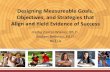 Designing Measureable Goals, Objectives, and … NAM 2013...1 Designing Measureable Goals, Objectives, and Strategies that Align and Yield Evidence of Success Kathy Zantal-Wiener,