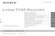 Linear PCM Recorder - Trew Audio sony corporation. in no event shall sony corporation be liable for