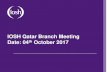 IOSH Qatar Branch Meeting Date: 04th October 2017 · IOSH Occupational Health Toolkit Skin disorders Occupational noise An occupational skin disorder is a skin condition wholly or