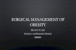 SURGICAL MANAGEMENT OF OBESITY · Obesity in Canada Senate Report. 2016. CANADA •25% OBESE, 36% OVERWEIGHT •70% ABORIGINAL POPULATION OVERWEIGHT OR OBESE Obesity in Canada Senate