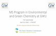MS Program in Environmental and Green Chemistry at GWU · 26-04-2016  · Mechanistic Toxicology: The Molecular Basis of How Chemicals Disrupt Biological Targets, Second Edition,