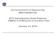Announcement of Opportunity NNH14ZDA013O 2014 …...Jan 14, 2015  · Announcement of Opportunity NNH14ZDA013O 2014 Astrophysics Small Explorer (SMEX) Full Missions Evaluation Plan
