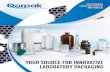 YOUR SOURCE FOR INNOVATIVE LABORATORY PACKAGING · packaging your source for innovative laboratory packaging 2020 advanced laboratory supplies and products. 2 table of contents table