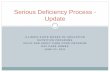 Serious Deficiency Process - Update · DAY CARE HOMES. JUNE 23, 2011. Serious Deficiency Process - Update. ... determines the DCH has committed one or more serious deficiency as listed