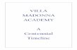 VMA Centennial Timeline - Villa Madonna · 2019-07-01 · 1965 VMA’s “It’s Academic” team wins its third victory. Art students design and furnish chapel in the high school