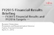 FY2015 Financial Results Briefing - Fujitsu Global · April 27, 2016 . 1. Consolidated. Financial Results for FY2015. 1 . ... Strategic expansion of global business ... Enhancing