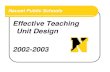 Effective Teaching Unit Design Presentation.ppt€¦ · Unit DesignUnit Design 2002-2003. ... Effective Teaching Unit DesignEffective Teaching Unit Design Definition • A GRAPHIC