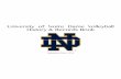 University of Notre Dame Volleyball History & Records Book · 2015 Jim McLaughlin Maddie Dilfer, Katie Higgins, Natalie Johnson 7 25 .219 –– 2-18 (14th) –– 36 Seasons 710