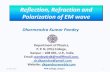 Reflection, Refraction and Polarization of EM wave · Law of reflection Law of refraction. 30 May 2020 PPN College, Kanpur 7 Fresnel Equation for Reflection and Refraction of EM wave
