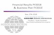 Financial Results FY2018 Business Plan FY2019€¦ · ‣Active Market：Electronic materials ・Consolidated and HMC ・Domestic booking is specialized for Ceramic capacitor and