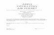 ADEQ OPERATING AIR PERMIT · 2019-12-30 · ADEQ OPERATING AIR PERMIT Pursuant to the Regulations of the Arkansas Operating Air Permit Program, Regulation 26: Permit No. : 75-AOP-R7