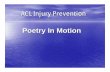ACL Injury Prevention · 2019-07-09 · Objectives • Brief history ACL Injury – who, what, where – when, how, why • Brief summary Protocol Based Injury Prevention Programs