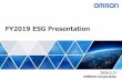 OMRON Global - FY2019 ESG Presentation...2020/02/17  · VG2.0 VG2.0 FY2019 ESG Presentation 2020.2.17 OMRON Corporation