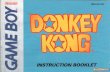 Donkey Kong - Nintendo Game Boy - Manual - gamesdatabase€¦ · Donkey Kong kidnapped the beautiful Pauline and has run away!! To save her, Mario must chase after Donkey Kong. The