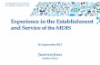 Experience in the Establishment and Service of the MDIS · 2017-10-02 · Experience in the Establishment and Serviceof the MDIS InternationalSeminaron OpenDatafor the Sustainable