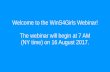 Welcome to the WinS4Girls Webinar! The webinar will begin at 7 … · Radio program presentation Sectoral technicians Several capacity building and advocacy sessions with sectoral
