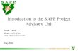 Introduction to the SAPP Project Advisory Unit · Head: SAPP-PAU Omar.Vajeth@SAPP-PAU.com May 2016. 2 SOUTHERN AFRICAN POWER POOL Contents 1. Introduction and status to the SAPP project