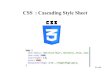 CSS :cascading style CSS : Cascading Style Sheet S.Loutfi ¢â‚¬¢ Le CSS est un langage informatique de