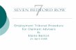 Employment Tribunal Procedure For Claimant Advisers Proc… · Letter Failure to comply . with procedures - adverse . consequences for . employee and . employer, s 31 EA 2002. ...
