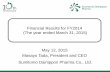 Financial Results for FY2014 (The year ended March 31 ...€¦ · Financial Results for FY2014 (The year ended March 31, 2015) May 12, 2015 . Masayo Tada, President and CEO . Sumitomo