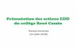 Présentation des actions EDD du collège René Cassinclgcassin.fr/sitecollege/EDD/2017-2018/juin... · 20/11/2017 419 Kg . collecte des piles usagées (pour cette année c'est fini