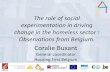 Presentation title experimentation in driving change in ...€¦ · The role of social experimentation in driving change in the homeless sector : Observations from Belgium. Coralie