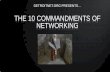 Detroitnet.org 10 Commandments of Networking · 2019-11-26 · THE 10 COMMANDMENTS OF NETWORKING . ... • No guest speakers, name selling, forced sales pitches ... • No prize for