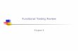 Functional Testing Review - eecs.yorku.ca€¦ · FTR–2 Functional Testing We saw three types of functional testing Boundary Value Testing Equivalence Class Testing Decision Table-Based