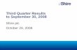 Third Quarter Results to September 30, 2008investors.shire.com/~/media/Files/S/Shire-IR/... · Third Quarter Results to September 30, 2008 Shire plc October 29, 2008. 2 THE “SAFE