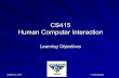CS415 Human Computer Interactionmercury.pr.erau.edu/~siewerts/cs415/documents/Lectures/Lecture... · 2D Interaction: Windowed GUIs, Mobile Touchscreen - Current State of Practic (X,Y