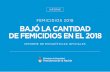 FEMICIDIOS 2018 BAJÓ LA CANTIDAD DE ... - Argentina.gob.ar · 11,6% del total de víctimas de homicidios dolosos en Argentina en 2018. Si comparamos los años 2017 – 2018 registra
