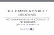 SKILLSCOMMONS ACCESSIBILITY CHECKPOINTSsupport.skillscommons.org/documentation/SC-PDF-AT-Manual.pdf1. Open the document with Adobe Acrobat and activate NVDA 2. Locate a few hyperlinks