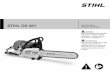STIHL GS 461 · 2019-04-05 · In case of doubt, have it checked by your STIHL servicing dealer. Diamond abrasive chain The diamond abrasive chain, guide bar and chain sprocket must