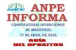 ANPE NAVARRA. RESUMEN CONVOCATORIA OPOSICIONES DE MAESTROS ... · ANPE NAVARRA. RESUMEN CONVOCATORIA OPOSICIONES DE MAESTROS. 17 ABRIL 2018. ANPE NAVARRA C/ Aizoáin, 10 – 2ª Planta.