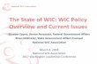 The State of WIC: WIC Policy Overview and Current Issues...2003/02/18  · Overview and Current Issues Elisabet Eppes, Senior Associate, Federal Government Affairs Brian Dittmeier,