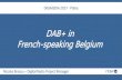 DAB+ in French-speaking Belgium · BELGIUM OVERVIEW . RTBF RADIO STATIONS . ROLL-OUT PLAN 2017 We are currently rolling-out: A new DAB+ network of 24 transmitters* * Phase 1 of the