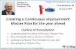 20170124 Creating a Continuous Improvement Master Plan ... · 1/24/2017  · The 3 Critical Parts of a Continuous Improvement Strategy 2. Determining the Focus of your CI activities
