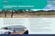 Freshwater Aquaculture Fact Sheet Freshwater Aquaculture Fact Sheet Have you considered aquaculture?