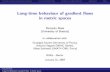Long-time behaviour of gradient flows in metric spaces · Long-time behaviour of gradient ﬂows in metric spaces Riccarda Rossi (University of Brescia) ... with the probability measure