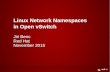 Linux Network Namespaces in Open vSwitchopenvswitch.org/support/ovscon2015/17/1555-benc.pdf · 2020-02-27 · 3 Linux Network Namespaces in Open vSwitch Interfaces in an OVS bridge