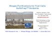 Biogas Purifications for Fuel Cells: SulfaTrap Sorbents...Biogas Purifications for Fuel Cells SulfaTrap TM Sorbents Gökhan Alptekin, PhD Vice President, Technology Tel: 303 940 2349