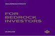 FOR BEDROCK INVESTORS · THE VALUE OF 1 OZ GOLD, THE INTER-GENERATIONAL STORY 30 JUNE, 2018 R 25 R 17,323.96 $35 $1,250.45 GOLD VS CASH IN THE BANK, THE MODERN STORY ($) GOLD VALUE