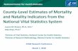 County-Level Estimates of Mortality · Blangiardo M, Cameletti M, Baio G, Rue, H. Spatial and spatio-temporal models with R-INLA. Spatial & Spatio-temporal Epidemiology. 2013;4:33