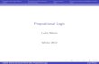 Propositional Logic - University of OttawaPropositional Logic Basics Propositional Equivalences Normal forms Boolean functions and digital circuits Propositional Equivalences: Section