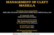 MANAGEMENT OF CLEFT MAXILLA - craniofacialinstitute.org · 12/4/2018  · Presurgical Nasoalveolar Orthopedic Moulding in Primary Correction of the Nose, Lip, and Alveolus of Infants